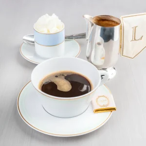 A cup of dark, rich, and velvety hot chocolate.