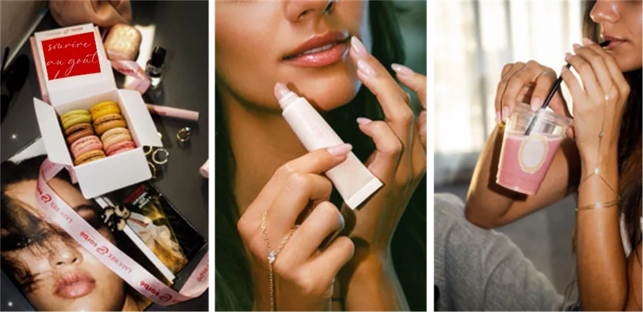 Nour Arida x Ladurée macarons, lip care and signature drink